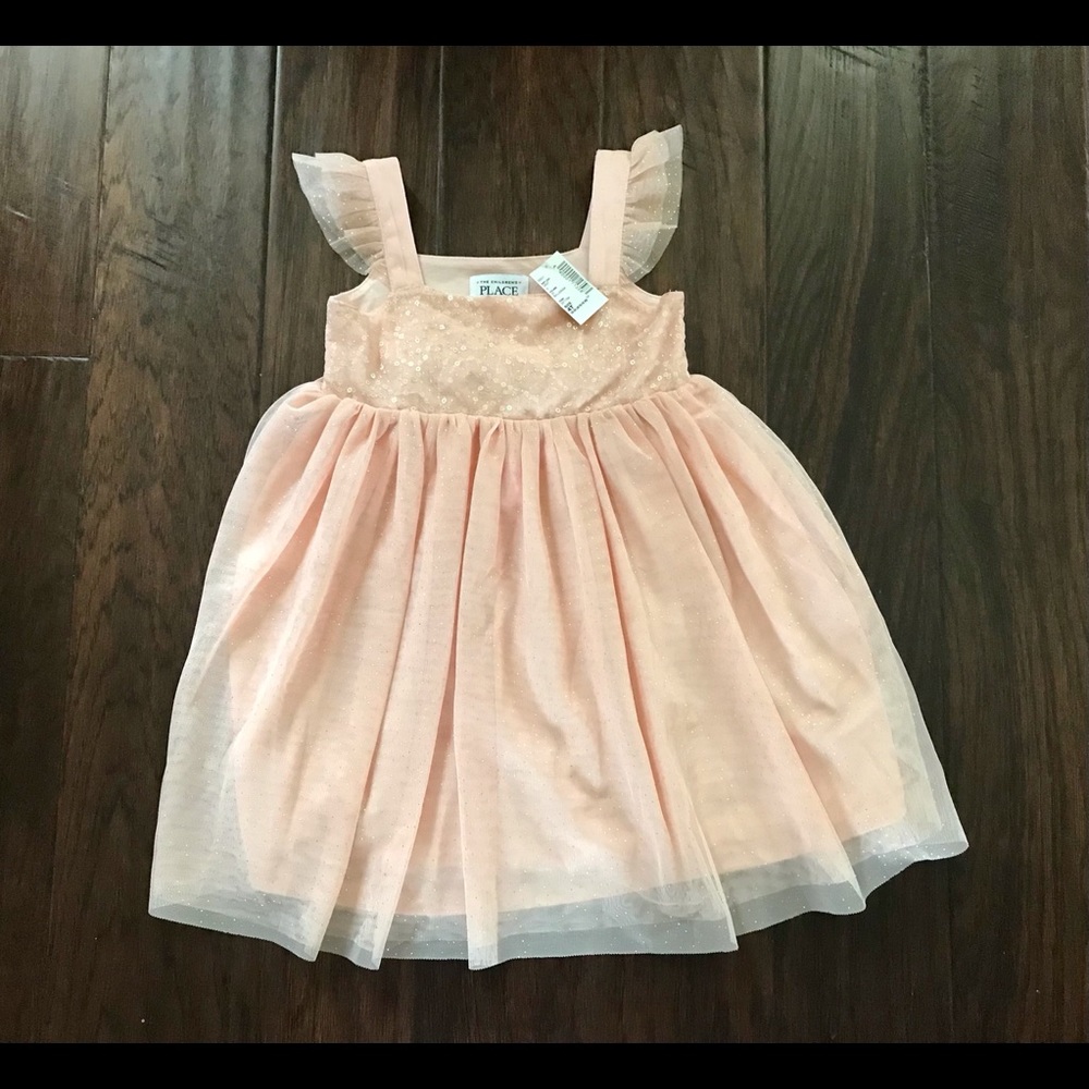 NEW- Girls Pink Sparkle Dress